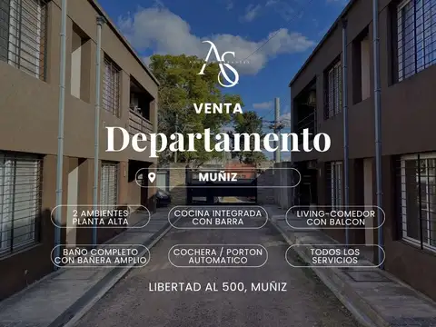DEPARTAMENTO 2 AMBIENTES CON COCHERA EN MUÑIZ