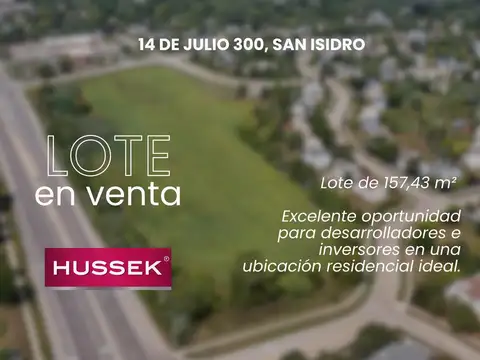 Terreno de 157m² en Venta - Boulogne Sur Mer, San Isidro