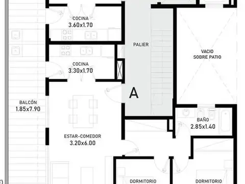 Departamento en Venta de 2 ambientes