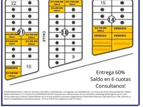 Terreno en Venta de 246,0 m2
