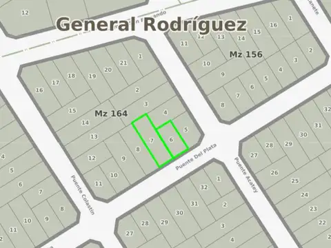 Terreno en Venta en General Rodríguez, USD 21.000