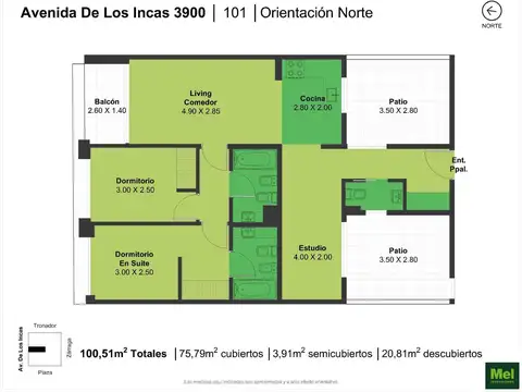 Av De Los Incas 3900, Piso 1