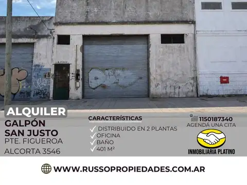 Alquiler de Galpón en San Justo