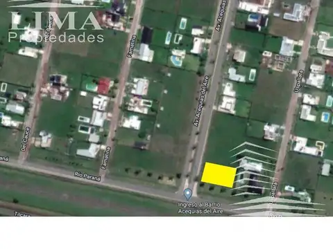 Terreno en Venta 20  mts Fondo