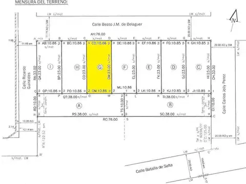 Terreno en Venta en Perez, USD 18.000