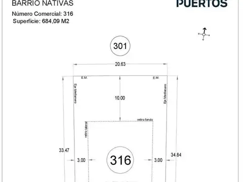 Venta de Lote en Puertos Nativas, Escobar