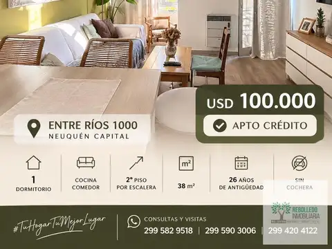 Departamento 1 dormitorio en venta – Entre Ríos 1000, Neuquén