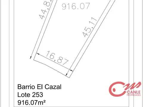 Terreno / Lote en venta de 916m2 ubicado en El Cazal