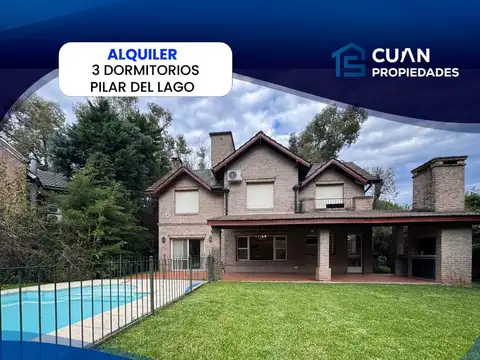 Pilar del Lago casa en alquiler temporal - CUAN PROPIEDADES