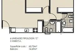 EDIFICIO AVELLANEDA de 84 Unidades en Barrio Parque San Martin