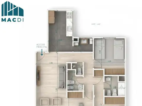 Departamento en Venta de 4 ambientes