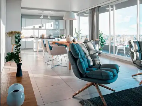 VENTA - Departamento monoambiente con patio - Barrio Martin, Rosario.
