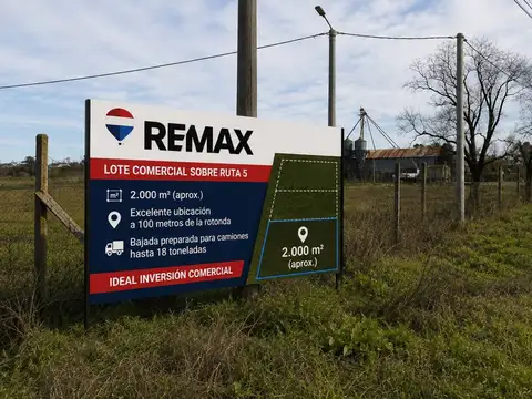 LOTE COMERCIAL 2000m2 SOBRE RUTA 5 MERCEDES 