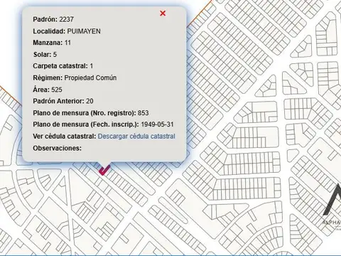 Terreno en Venta 35  mts Frente