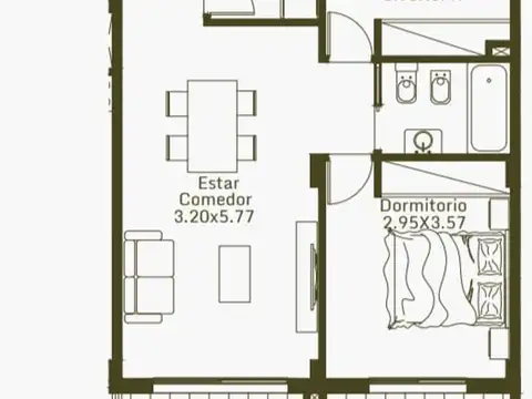 Departamento en Venta de 3 ambientes
