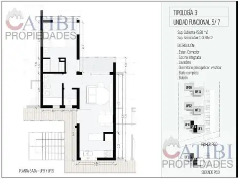 Departamento en Venta con 1 cochera