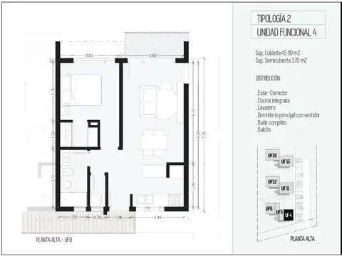 Departamento en Venta de 1 dormitorio