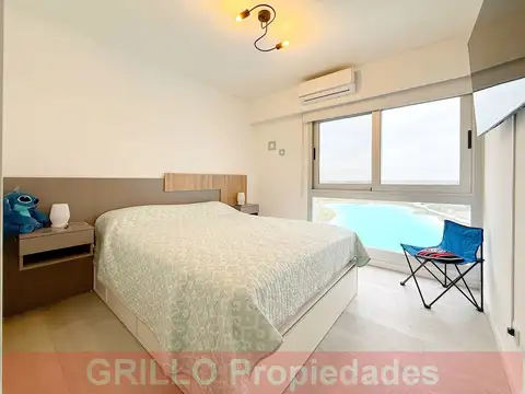 Remeros Beach Sky I. Departamento tres ambientes. Amoblado. Balcón. Cochera. Full amenities.