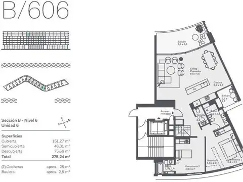 Departamento en Venta de 3 ambientes