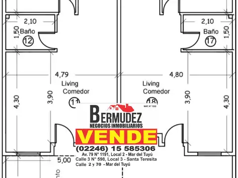 Chalet venta 3 ambientes mar del tuyu calle 62 entre 8 y 9
