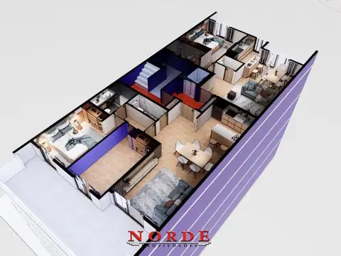 Departamento 3 ambientes con 1 baño