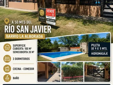 CASA EN VENTA TOTALMENTE REFACCIONADA , Barrio La Alborada ,metros del rio FINANCIADA