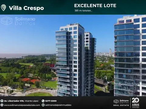 Terreno en venta Villa Crespo - CABA