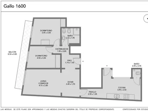 Departamento en Venta de 3 ambientes