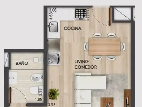 Departamento en Venta de 2 dormitorios