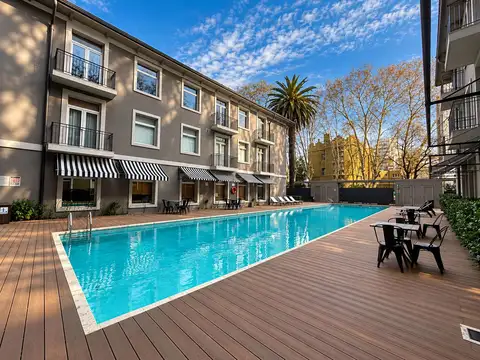 Venta monoambiente 46 M2  COCHERA vista abierta amenities Quartier Madero Urbano