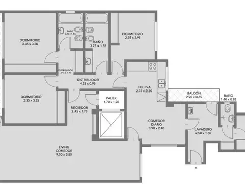 Departamento en Venta con 1 cocheras