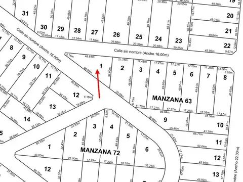 Terreno en Venta de 856,0 m2