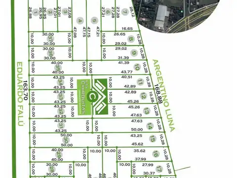 Terreno en Venta 27  mts Fondo