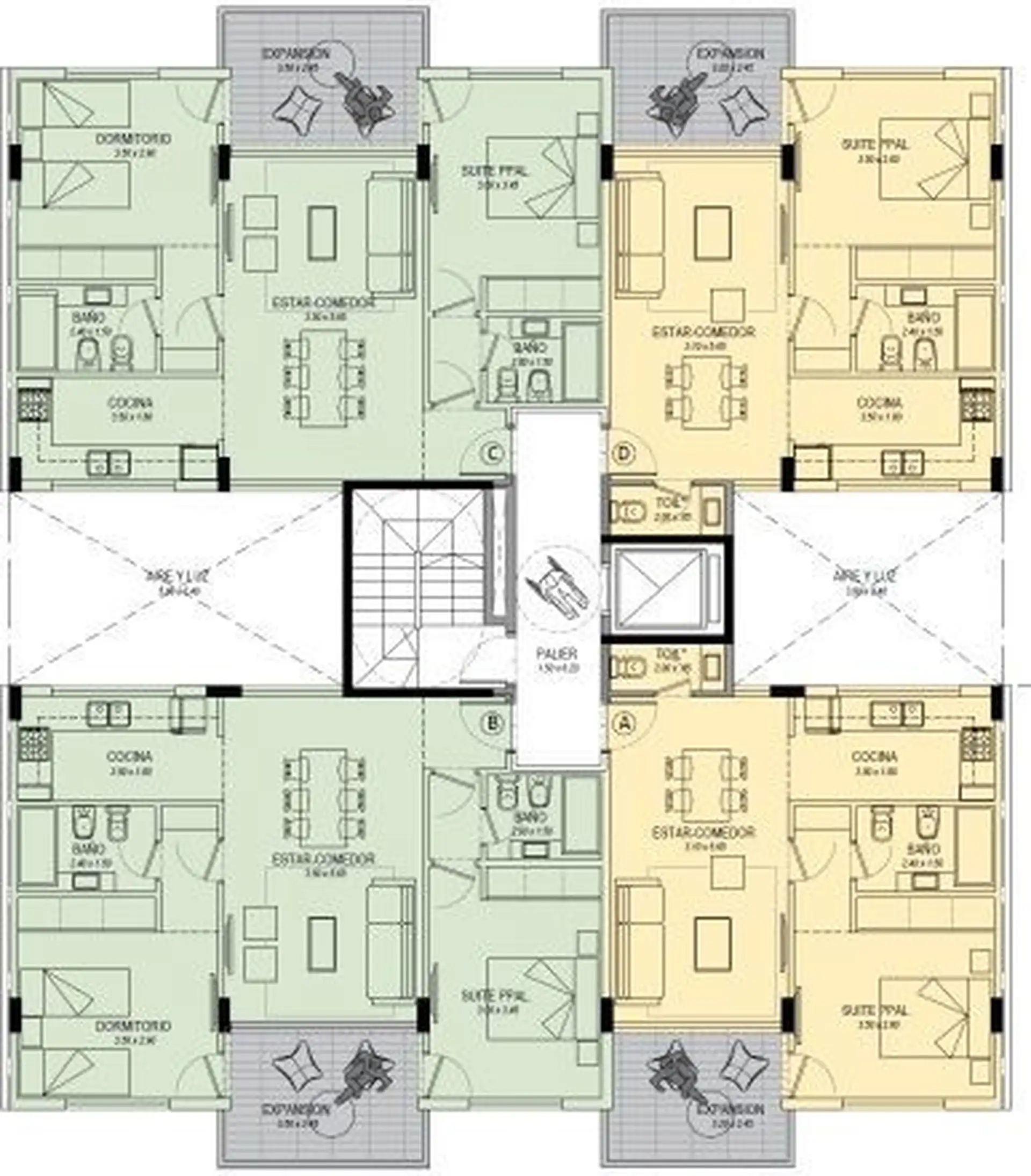 Departamento 2 amb, 58m² en La Perla Norte — Excelente Edificio en Pozo