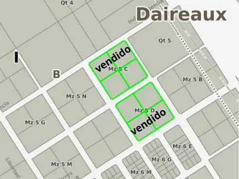 Terrenos y Lotes en Venta en Daireaux [Cod: 2838-6]