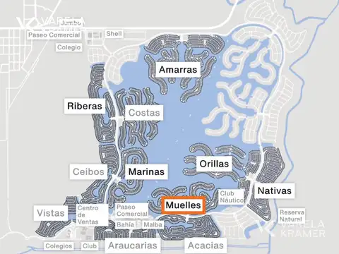 Venta Lote Al Agua - Muelles Puertos del Lago