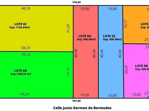 Terreno en Venta de 607,0 m2