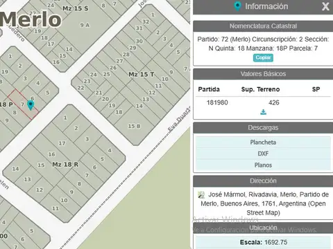 Terreno en Venta 12  mts Frente
