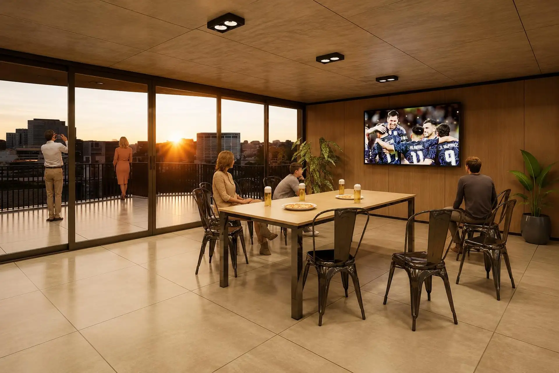 Depto 1 amb, 32m² con balcón y cochera — La Perla