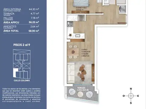 Venta Apartamento 1 dorm en Cordon con Amenities