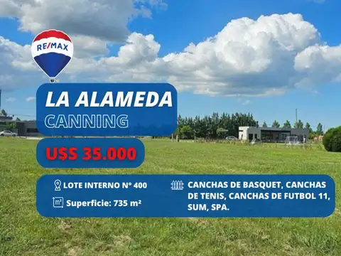 LOTE INTERNO EN VENTA EN LA ALAMEDA ETAPA 2 