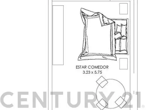 Departamento Monoambiente con 1 baño