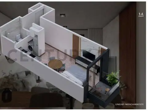 Departamento en Venta de Monoambiente