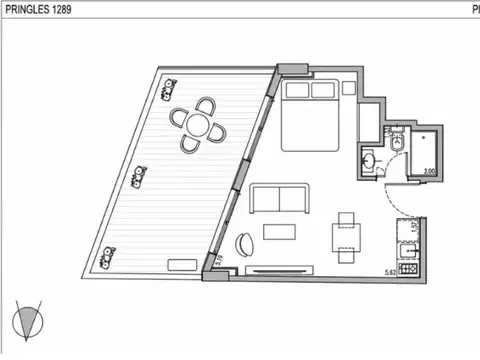 Departamento en Venta - Monoambiente 1 Baño - 46mts - Villa Crespo