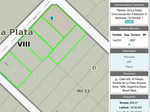Calle 420 e/204 y 205 100