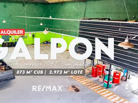 ALQUILER DE GALPÓN EN CENTENARIO 