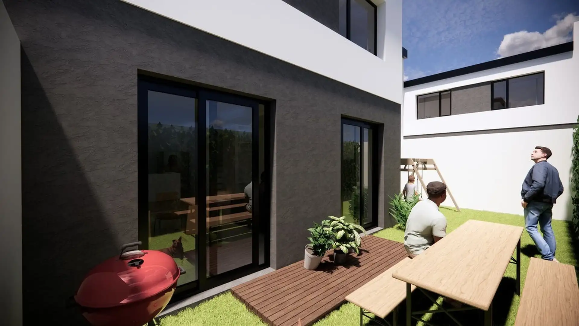 Dúplex 3 dorm, 76m² con patio privado y cochera — Centro