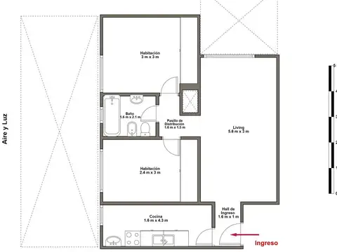 Departamento en Venta de 3 ambientes