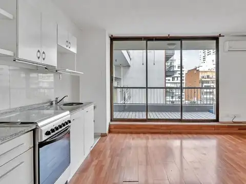 Departamento en nuñez, 2 ambientes con balcón, luminoso, cochera. dos split frio calor