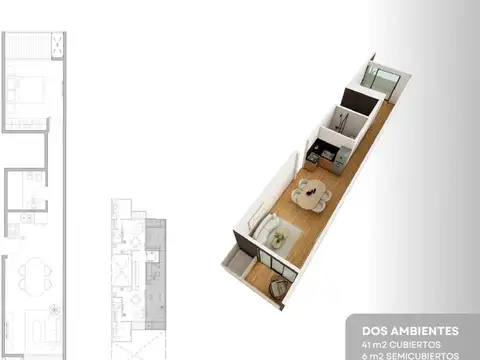 Departamento en Venta de 1 dormitorio